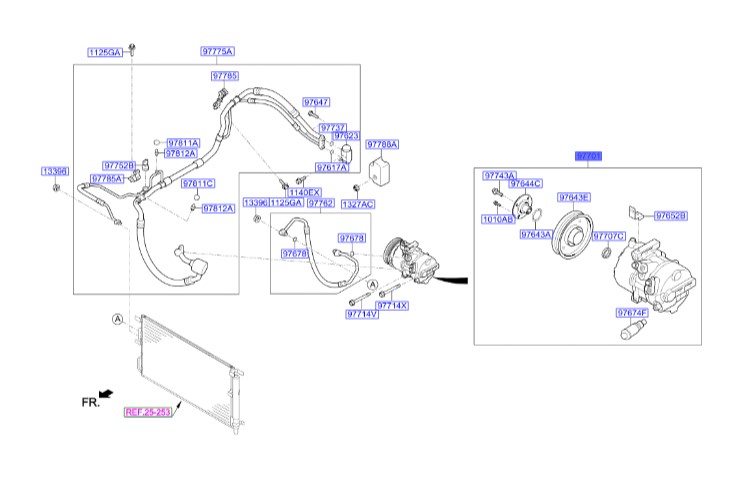 کمپرسور کولر توسان  Hyundai/KIA Genuine Parts – MOBIS   97701D3201 