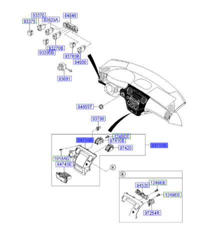 قاب دور ضبط آزرا  Hyundai/KIA Genuine Parts – MOBIS   847043L300J9