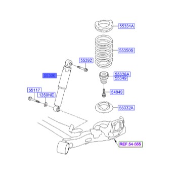 کمک عقب Hyundai/KIA Genuine Parts – MOBIS   I20  553001J001 