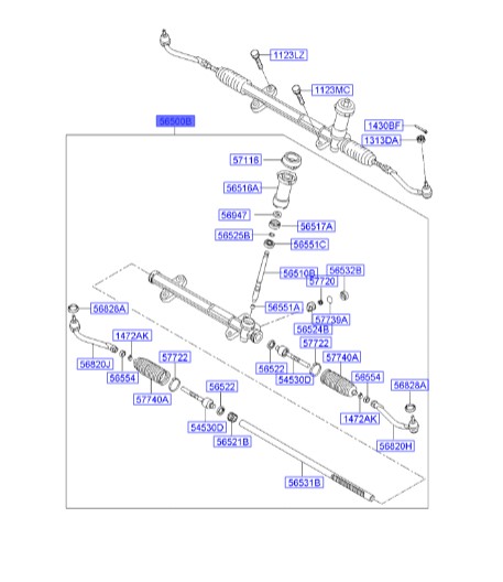 جعبه فرمان I30  565002L201 