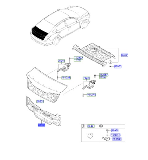 سینی بدنه عقب هیوندای سوناتا Hyundai/KIA Genuine Parts – MOBIS  69100E6000