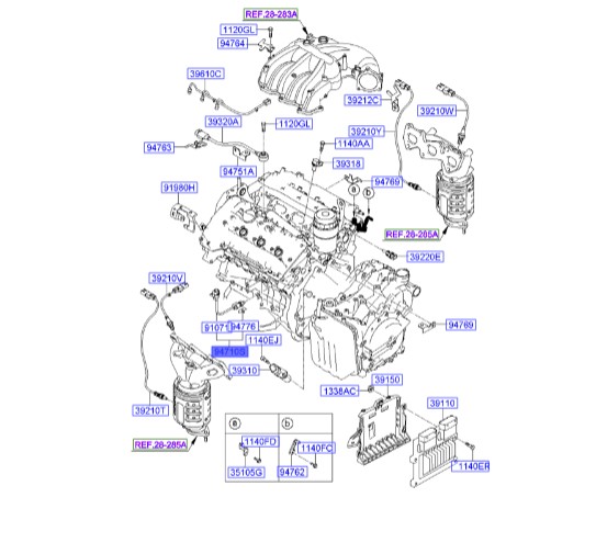 فشنگی روغن  Hyundai/KIA Genuine Parts – MOBIS    IX55  947103C250