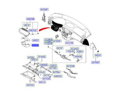 قاب پایین فرمان آزرا  Hyundai/KIA Genuine Parts – MOBIS    848553L300A9