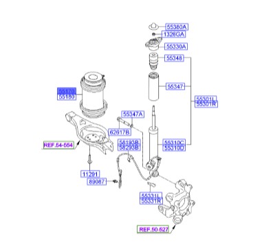 بالن کمک عقب جنسیس   Hyundai/KIA Genuine Parts – MOBIS    553503M501 