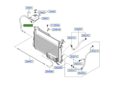 شلنگ منبع ذخیره آب آزرا Hyundai/KIA Genuine Parts – MOBIS   254503L585