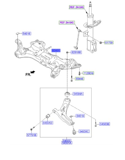 رام زیر موتور النترا   Hyundai/KIA Genuine Parts – MOBIS     624003X200