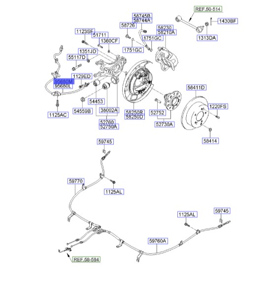 سنسور ای بی اس اپتیما 2009 | Hyundai/KIA Genuine Parts | اپتیما MG مدل 2009 و 2010