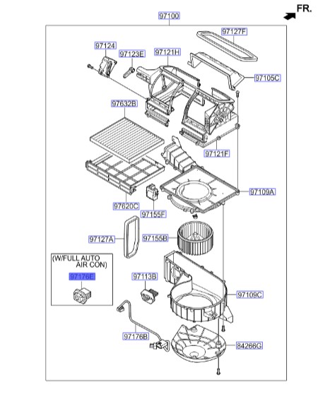 مقاومت فن داخل اتاق کارنیوال  Hyundai/KIA Genuine Parts – MOBIS  971791F200