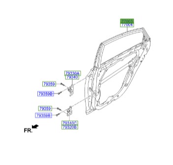 در عقب چپ سوناتا  Hyundai/KIA Genuine Parts – MOBIS   770033S000 