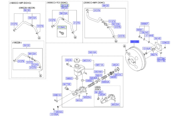 بوستر ترمز Hyundai/KIA Genuine Parts – MOBIS    I30  591102L000