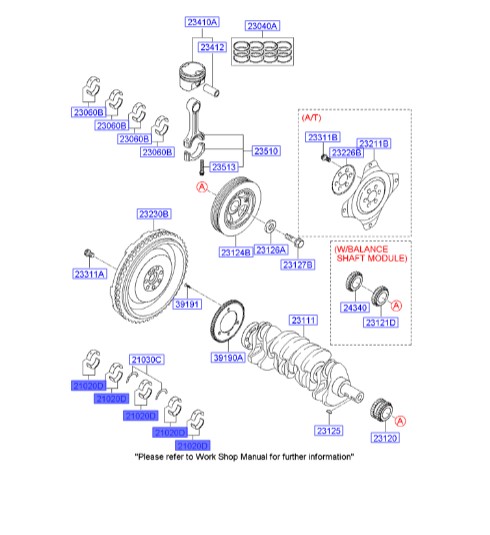 یاتاقان ثابت سوناتا  Hyundai/KIA Genuine Parts – MOBIS    210202G030 