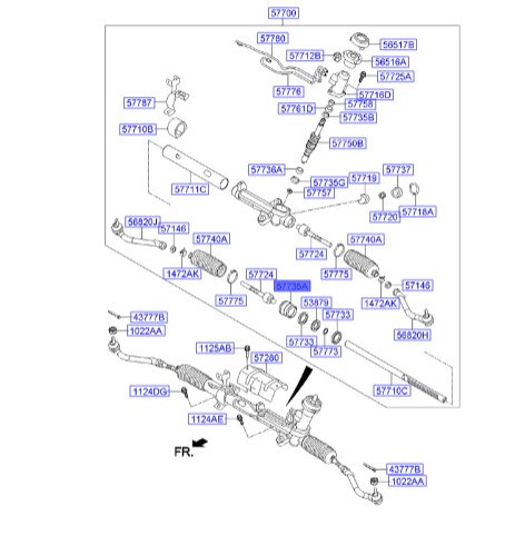 بوش جعبه فرمان سوناتا  Hyundai/KIA Genuine Parts – MOBIS   577353S100 