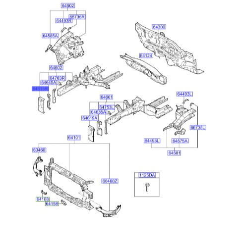 سر شاسی راست النتنرا  Hyundai/KIA Genuine Parts – MOBIS     646253X000