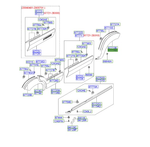 فلاپ  گلگیر جلو راست توسان  877142E000 