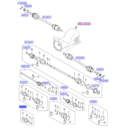 گردگیر پلوس عقب وراکروز  Hyundai/KIA Genuine Parts – MOBIS   496953J600