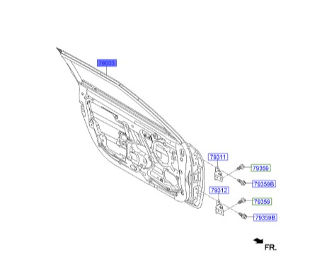 درب جلو چپ ولوستر  Hyundai/KIA Genuine Parts – MOBIS   760032V011