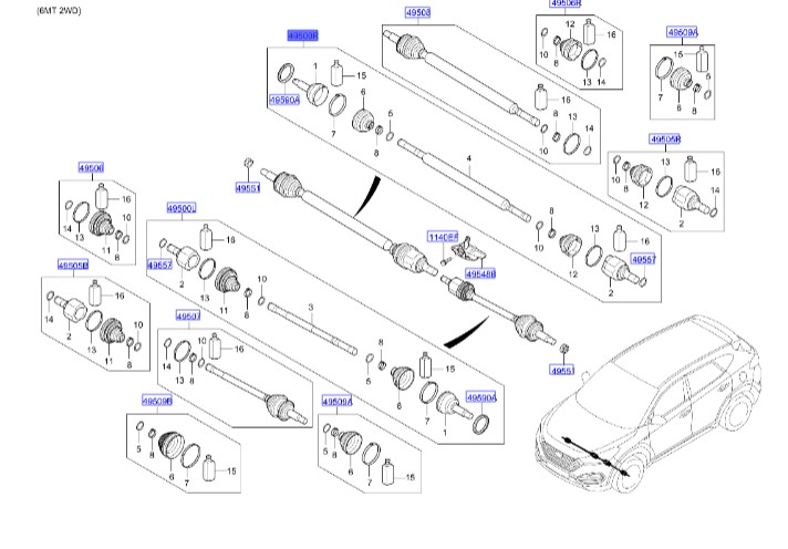 پلوس جلو راست توسان Hyundai/KIA Genuine Parts – MOBIS   49501D7060