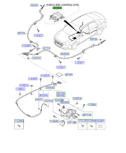 یونیت ال اف ترمز دستی سوناتا Hyundai/KIA Genuine Parts – MOBIS  59790E6000