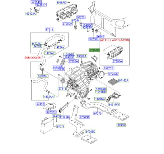 موتور دریچه هوا راست توسان    971592E250