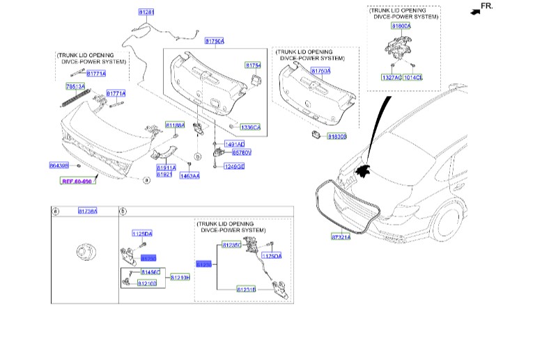 قفل درب صندوق آزرا  Hyundai/KIA Genuine Parts – MOBIS  81230G8010