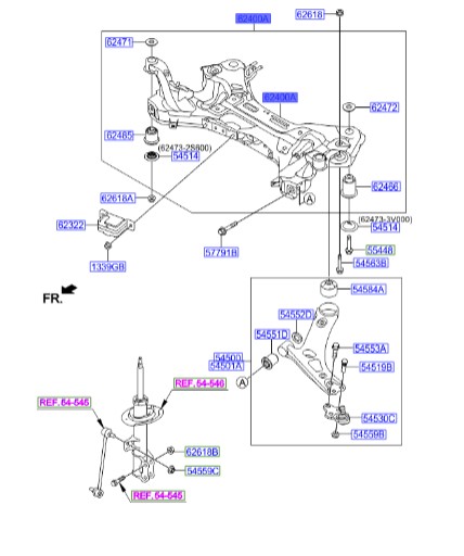 رام زیر موتور Hyundai/KIA Genuine Parts – MOBIS   IX35  624052S600