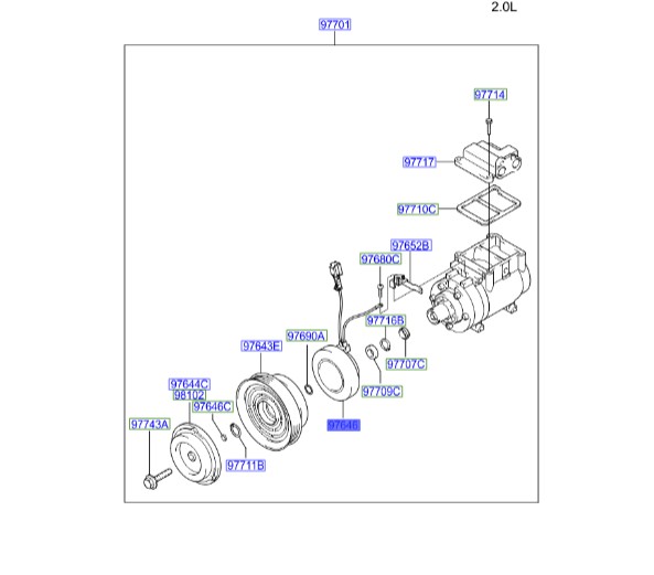 بوبین کولر توسان  976412E300