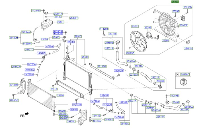 بادگیر هیبرید کامل سوناتا Hyundai/KIA Genuine Parts – MOBIS   25380E6000 