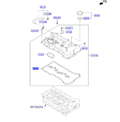 واشر در سوپاپ هیوندای  اپتیما   224412G670