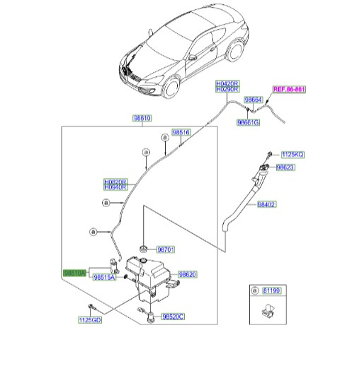 پمپ شیشه شور جنسیس_کوپه  Hyundai/KIA Genuine Parts – MOBIS   985102G000 