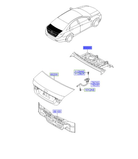 سینی  کف صندوق سوناتا YF 693003S200