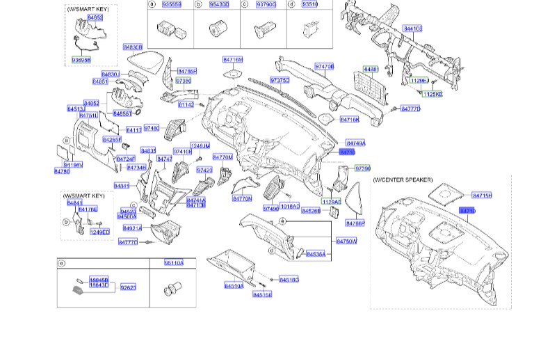 داشبورد هیوندای سوناتا_Hyundai/KIA Genuine Parts – MOBIS YF   847103S100HZ          