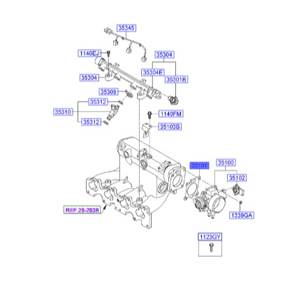 اورینگ دریچه گاز Hyundai/KIA Genuine Parts – MOBIS  i30  3510123700