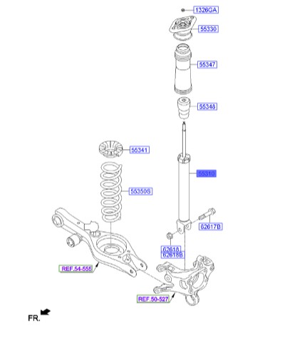 کمک فنر عقب سوناتا_ Hyundai/KIA Genuine Parts – MOBIS   YF  553112T010 