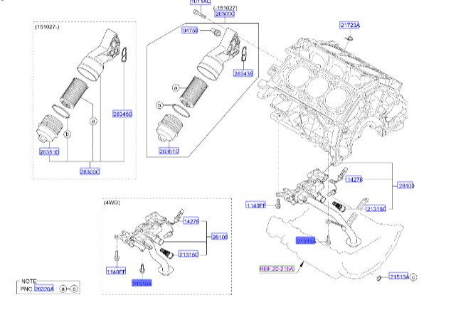 پیچ هیوندای جنسیس  Hyundai/KIA Genuine Parts – MOBIS   2151635010