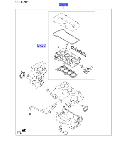 واشر کامل ولستر  Hyundai/KIA Genuine Parts – MOBIS   209102BK01