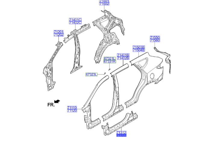 رکاب سانتافه راست  713222WD50