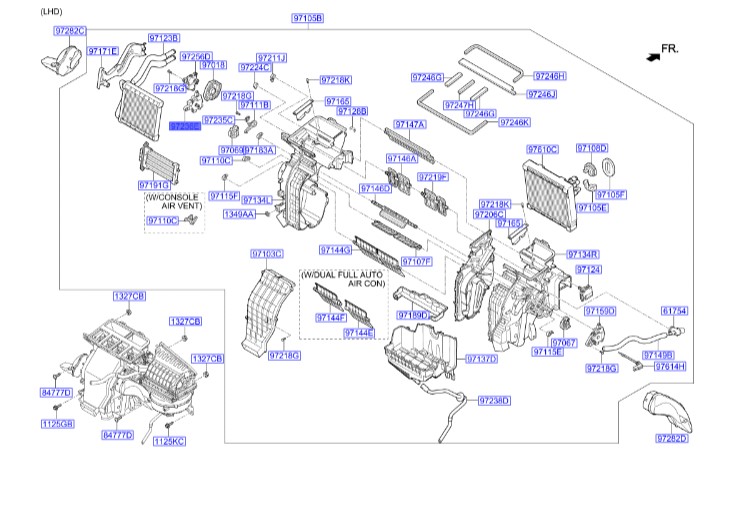 موتور دریچه هوا النترا  Hyundai/KIA Genuine Parts – MOBIS   97159F2000