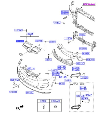 آرم جلوپنجره ولستر  Hyundai/KIA Genuine Parts – MOBIS    863002V000