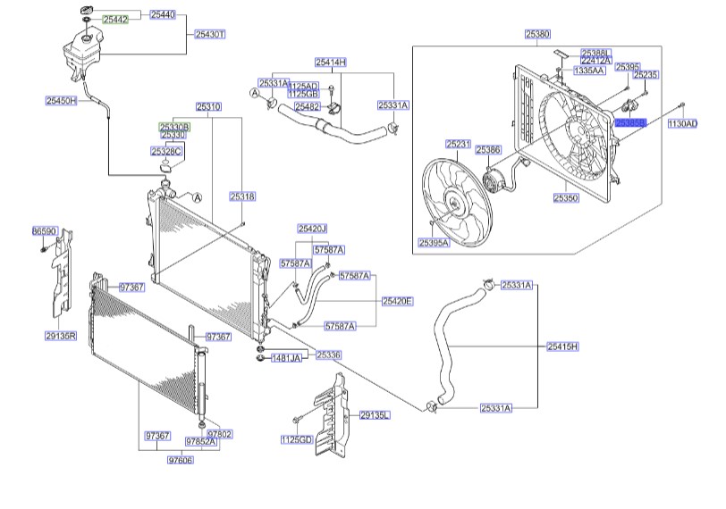 مقاومت فن هیوندای کادنزا Hyundai/KIA Genuine Parts – MOBIS   253853R600