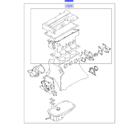 واشر کامل آوانته  Hyundai/KIA Genuine Parts – MOBIS   2091023C30 