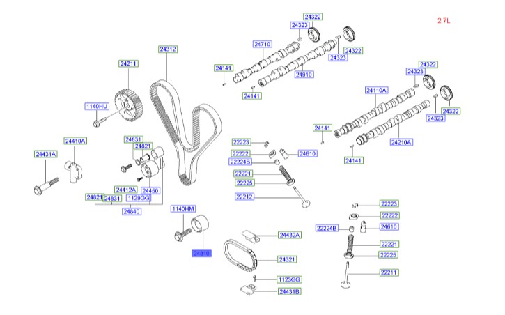 پولی سفت کن تسمه تایم کوپه  Hyundai/KIA Genuine Parts – MOBIS    2481037100 