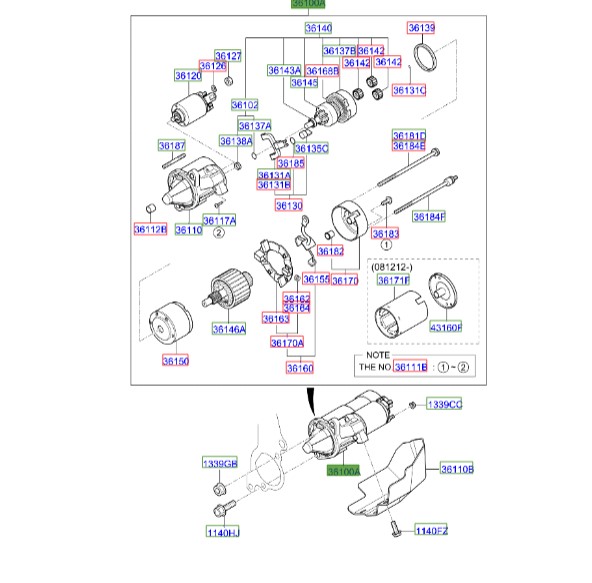 استارت کامل توسان و اسپورتیج 3610037230