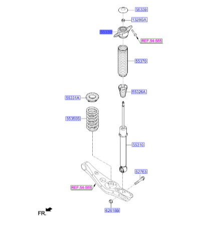 توپی سرکمک عقب توسان  Hyundai/KIA Genuine Parts – MOBIS   55330D3000 