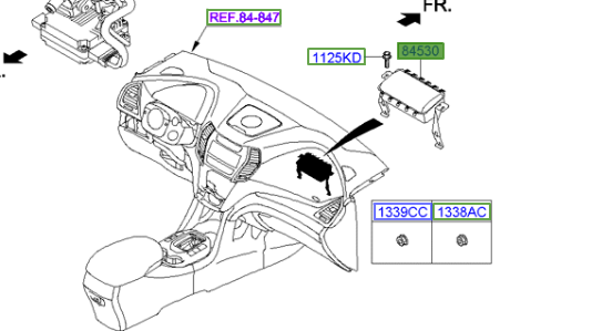 ایربگ داشبورد هیوندا سانتافه (845302W000)
