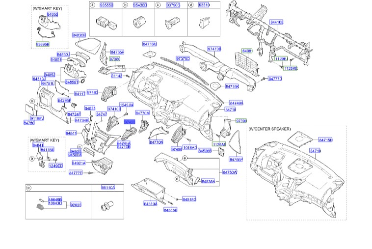 هواکش وسط کنسول راست سوناتا  Hyundai/KIA Genuine Parts – MOBIS   YF 974203S001