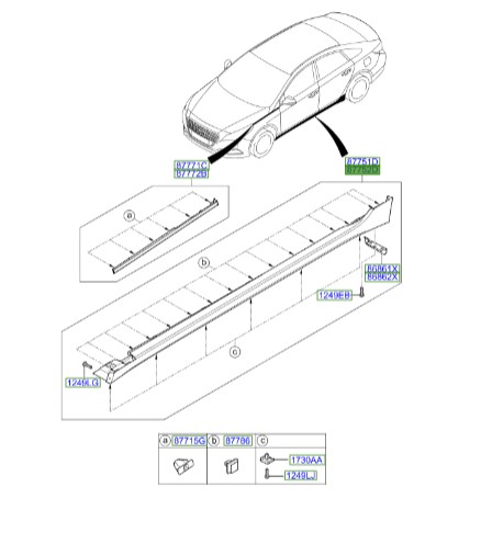 رکاب راست هیوندای سوناتا Hyundai/KIA Genuine Parts – MOBIS   87752E6000