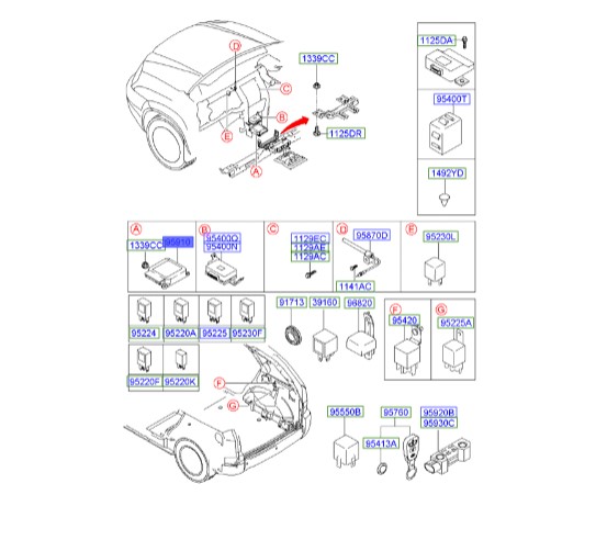 یونیت ایربگ هیوندای توسان Hyundai/KIA Genuine Parts – MOBIS   959102E200