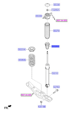 ضربه گیر کمک هیوندای توسان  Hyundai/KIA Genuine Parts – MOBIS  55326D3000