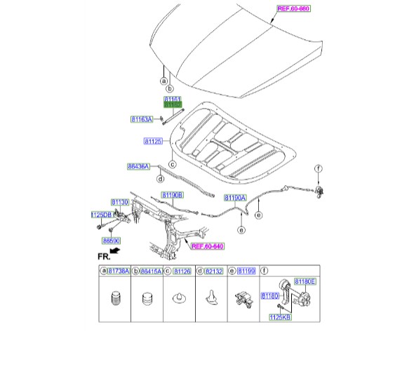 جک کاپوت  811713V000 