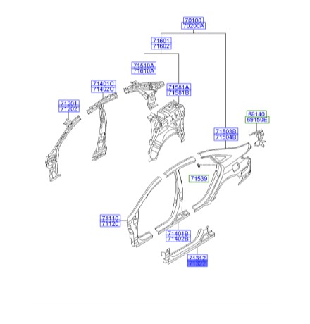 رکاب راست سوناتا Hyundai/KIA Genuine Parts – MOBIS   YF   713223SD30